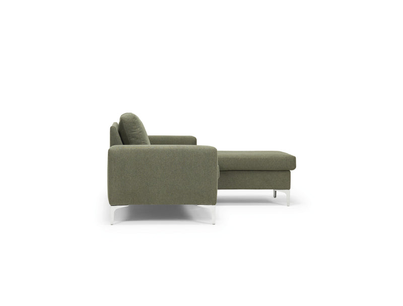 Italo 2 Seater Sofa + Chaise - Green