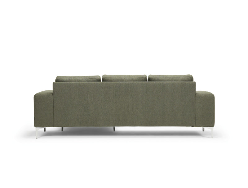 Italo 2 Seater Sofa + Chaise - Green