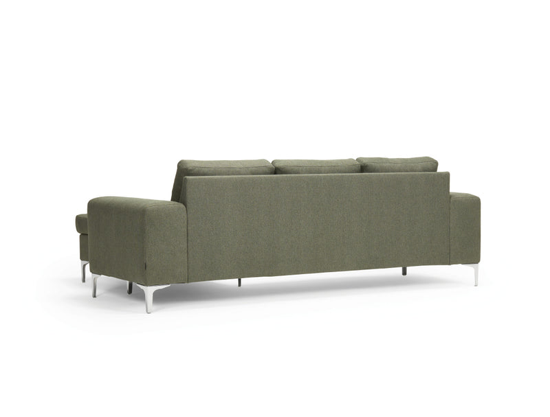 Italo 2 Seater Sofa + Chaise - Green